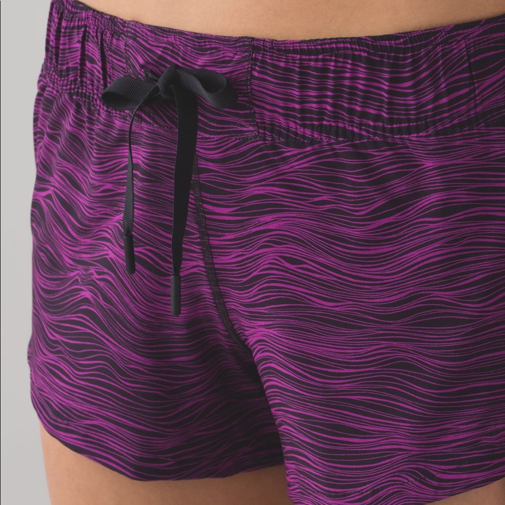 Lululemon Athletica purple reversible shorts